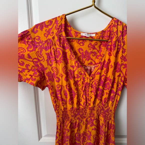 ANTHROPOLOGIE ABEL THE LABEL
Floral Dress Womens Maya Hi Low Size XS Pink Orange - Picture 4 of 6